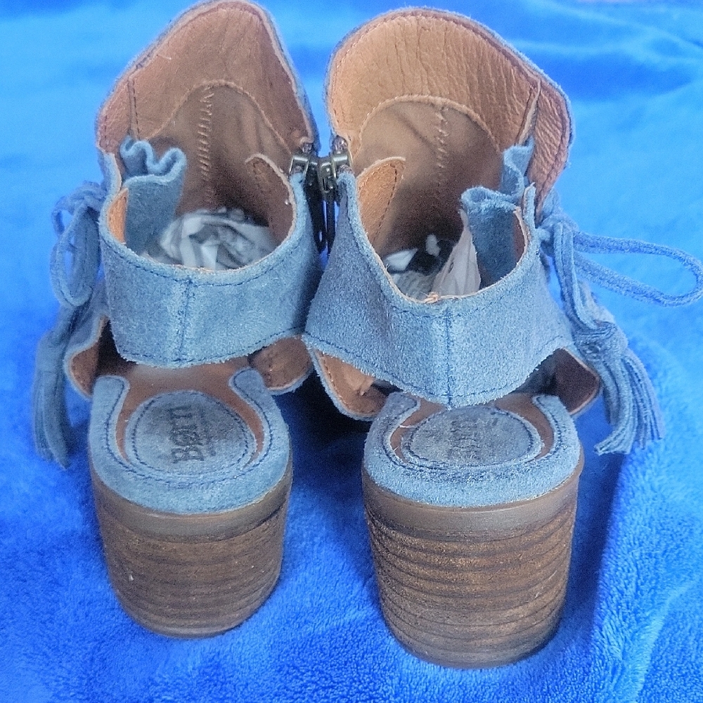 Born Blue Suede Ankle Booties - Picture 11 of 11